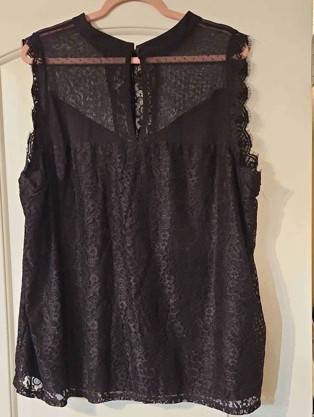 torrid Black Lace Sleeveless Keyhole Top